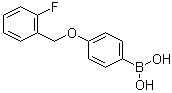 structure of CAS# 1072951-78-0, 4-(2-Fluorobenzyloxy)phenylboronic acid