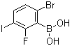 结构式 CAS# 1072951-90-6, (6-溴-2-氟-3-碘苯基)硼酸