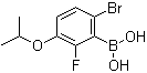 [6-Bromo-2-fluoro-3-(1-methylethoxy)phenyl]boronic acid molecular structure (CAS 1072951-99-5)