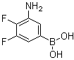 3-Amino-4,5-difluorophenylboronic acid molecular structure (CAS 1072952-10-3)