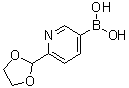 结构式 CAS# 1072952-38-5, 6-(1,3-二氧杂环戊烷-2-基)吡啶-3-基硼酸