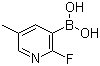 2-Fluoro-5-methylpyridine-3-boronic acid molecular structure (CAS 1072952-45-4)