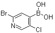 (2-Bromo-5-chloro-4-pyridinyl)boronic acid molecular structure (CAS 1072952-51-2)