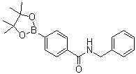 结构式 CAS# 1073353-57-7, 4-(N-苄基氨基羰基)苯硼酸频哪醇酯