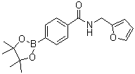 structure of CAS# 1073353-59-9, N-(Furan-2-ylmethyl)-4-(4,4,5,5-tetramethyl-1,3,2-dioxaborolan-2-yl)benzamide