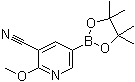 2-Methoxy-5-(4,4,5,5-tetramethyl-1,3,2-dioxaborolan-2-yl)nicotinonitrile molecular structure (CAS 1073354-05-8)