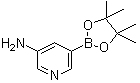 结构式 CAS# 1073354-99-0, 5-氨基吡啶-3-硼酸频哪醇酯