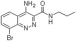 4-Amino-8-bromo-N-propyl-3-cinnolinecarboxamide molecular structure (CAS 107346-32-7)