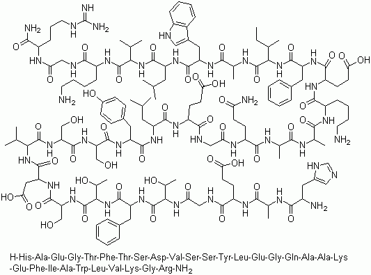 结构式 CAS# 107444-51-9, 醋酸人胰高血糖素样肽-GLP-1(7-36)