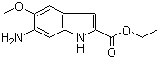 Ethyl 6-amino-5-methoxyindole-2-carboxylate molecular structure (CAS 107575-60-0)