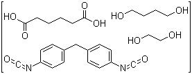 1,4-Butanediol-4,4'-diphenylmethane diisocyanate-poly(ethylene adipate) polymer molecular structure (CAS 107592-09-6)