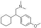 beta-环己基-4-甲氧基-N,N-二甲基苯乙胺分子结构 (CAS 1076199-92-2)