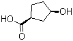 (1S)-顺式-3-羟基环戊烷羧酸分子结构 (CAS 107983-78-8)