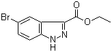 Ethyl 5-bromo-1H-indazole-3-carboxylate molecular structure (CAS 1081-04-5)