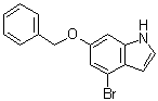 结构式 CAS# 1082040-77-4, 4-溴-6-苄氧基-1H-吲哚