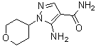 结构式 CAS# 1082745-50-3, 5-氨基-1-(四氢-2H-吡喃-4-基)-1H-吡唑-4-甲酰胺
