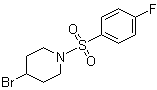 4-溴-1-[(4-氟苯基)磺酰基]哌啶分子结构 (CAS 1082872-23-8)