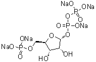 alpha-D-Ribofuranose 5'-(dihydrogen phosphate) 1-(trihydrogen diphosphate) pentasodium salt molecular structure (CAS 108321-05-7)