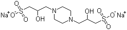 Piperazine-N,N'-bis(2-hydroxypropanesulphonic acid) disodium salt molecular structure (CAS 108321-07-9)
