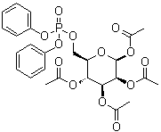 beta-D-吡喃甘露糖 1,2,3,4-四乙酸酯 6-(二苯基磷酸酯)分子结构 (CAS 108321-48-8)