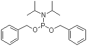 structure of CAS# 108549-23-1, Dibenzyl N,N-diisopropylphosphoramidite;N,N-Bis(1-methylethyl)phosphoramidous acid bis(phenylmethyl) ester