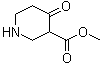 结构式 CAS# 108554-34-3, 4-哌啶酮-3-甲酸甲酯