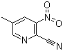 结构式 CAS# 1089330-68-6, 5-甲基-3-硝基吡啶-2-甲腈