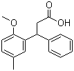 结构式 CAS# 109089-77-2, 3-(2-甲氧基-5-甲基苯基)-3-苯基丙酸