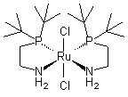 structure of CAS# 1092372-91-2, Dichlorobis[2-(di-tert-butylphosphino)ethylamine]ruthenium(II)