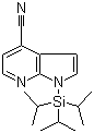 1-[Tris(1-methylethyl)silyl]-1H-pyrrolo[2,3-b]pyridine-4-carbonitrile molecular structure (CAS 1092580-01-2)