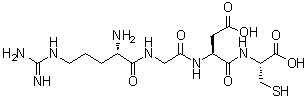 L-精氨酰甘氨酰-L-alpha-天冬氨酰-L-半胱氨酸分子结构 (CAS 109292-46-8)