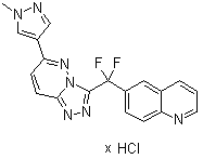 6-[Difluoro[6-(1-methyl-1H-pyrazol-4-yl)-1,2,4-triazolo[4,3-b]pyridazin-3-yl]methyl]-quinoline hydrochloride molecular structure (CAS 1093204-20-6)