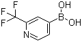 结构式 CAS# 1093407-58-9, [2-(三氟甲基)吡啶-4-基]硼酸