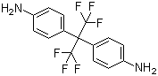 结构式 CAS# 1095-78-9, 2,2-双(4-氨基苯基)六氟丙烷; 4,4'-(六氟异亚丙基)二苯胺