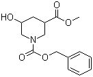 结构式 CAS# 1095010-45-9, 1-苄氧羰基-5-羟基-3-哌啶甲酸甲酯
