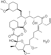 结构式 CAS# 109581-93-3, 他克莫司一水合物