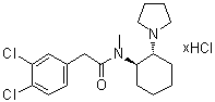 (1R-trans)-3,4-Dichloro-N-methyl-N-[2-(1-pyrrolidinyl)cyclohexyl]benzeneacetamide hydrochloride molecular structure (CAS 109620-49-7)