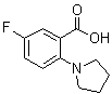 5-Fluoro-2-(1-pyrrolidinyl)benzoic acid molecular structure (CAS 1096304-38-9)
