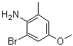 2-Bromo-4-methoxy-6-methylbenzenamine molecular structure (CAS 1100394-71-5)