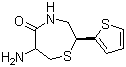 结构式 CAS# 110221-26-6, (2S,6R)-6-氨基-2-(2-噻吩基)-1,4-硫氮杂卓-5-酮