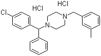 盐酸美克洛嗪分子结构 (CAS 1104-22-9)