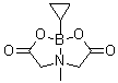 structure of CAS# 1104637-36-6, [N-[(Carboxy)methyl]-N-methylglycinato]cyclopropylboron