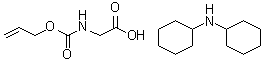 N-[(2-Propenyloxy)carbonyl]-glycine compd. with N-cyclohexylcyclohexanamine (1:1) molecular structure (CAS 110637-40-6)