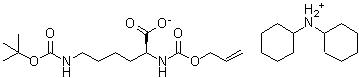 N2-Allyloxycarbonyl-N6-(tert-butoxycarbonyl)-L-lysine dicyclohexyl ammonium salt molecular structure (CAS 110637-53-1)