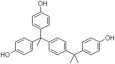 结构式 CAS# 110726-28-8, 4,4'-[1-[4-[1-(4-羟基苯基)-1-甲基乙基]苯基]亚乙基]双(苯酚)