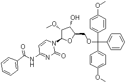 N-Benzoyl-5'-O-[bis(4-methoxyphenyl)phenylmethyl]-2'-O-methylcytidine molecular structure (CAS 110764-74-4)
