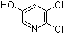 结构式 CAS# 110860-92-9, 2,3-二氯-5-羟基吡啶