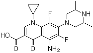 司帕沙星分子结构 (CAS 110871-86-8)