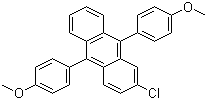 9,10-Bis(4-methoxyphenyl)-2-chloroanthracene molecular structure (CAS 110904-87-5)