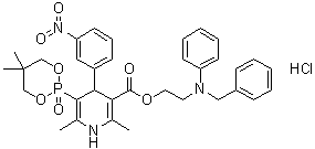 Efonidipine hydrochloride molecular structure (CAS 111011-53-1)